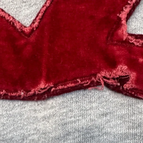 Hollister Vintage Size M Gray and Cream Hoodie Embroidered Logo Y2K - Picture 4 of 6